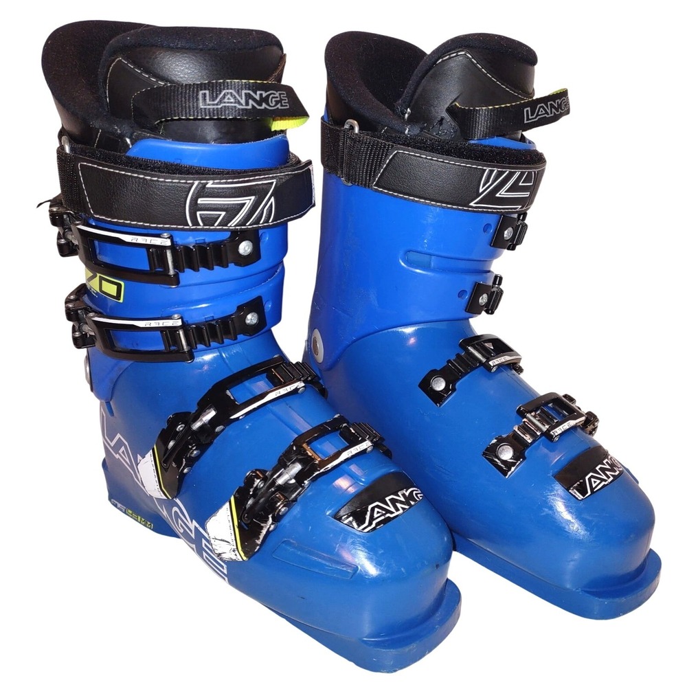 Lange RS 70 SC Junior Race Ski Boots Blue Mens 7-7.5 (25-25.5) Mondo 286mm Italy